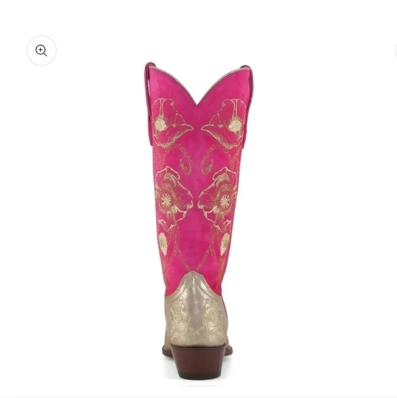 Cowgirl Boots Pink Gold Caborca by Liberty Black Waterloo Boots Size 7.5 - Picture 3 of 7
